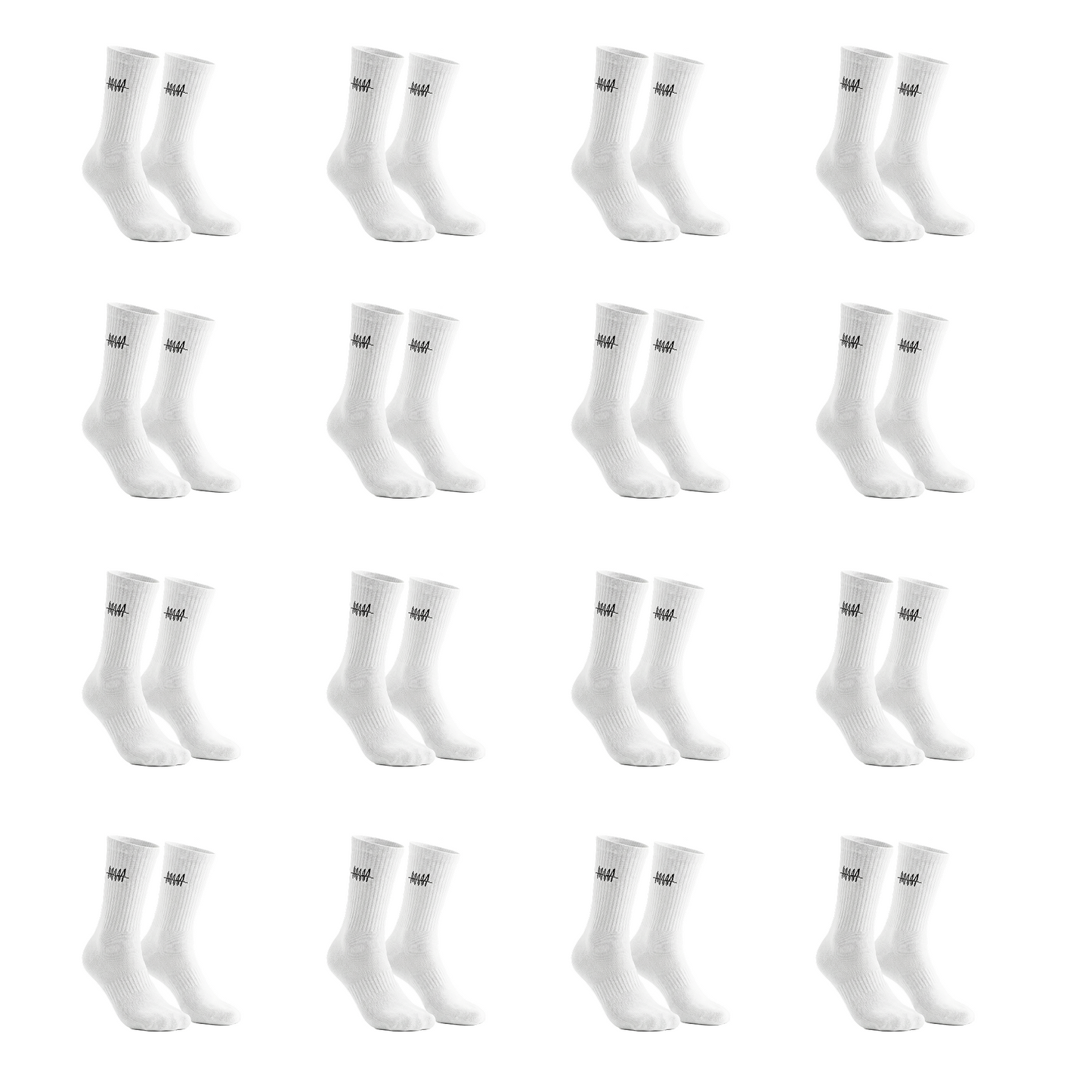 16 Paar SOCKS HIGH WHITE