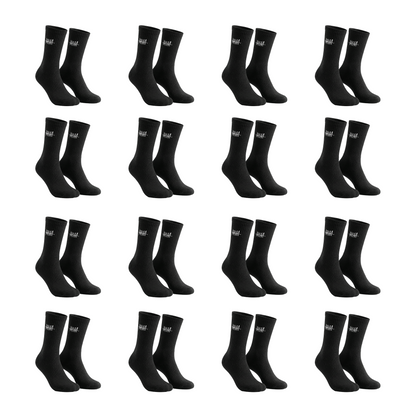 16 Paar SOCKS HIGH BLACK