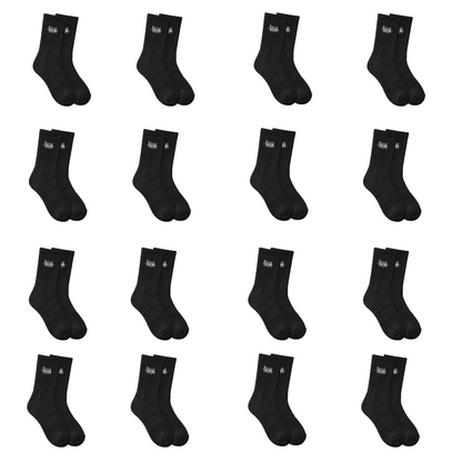 16 Paar SOCKS HIGH BLACK