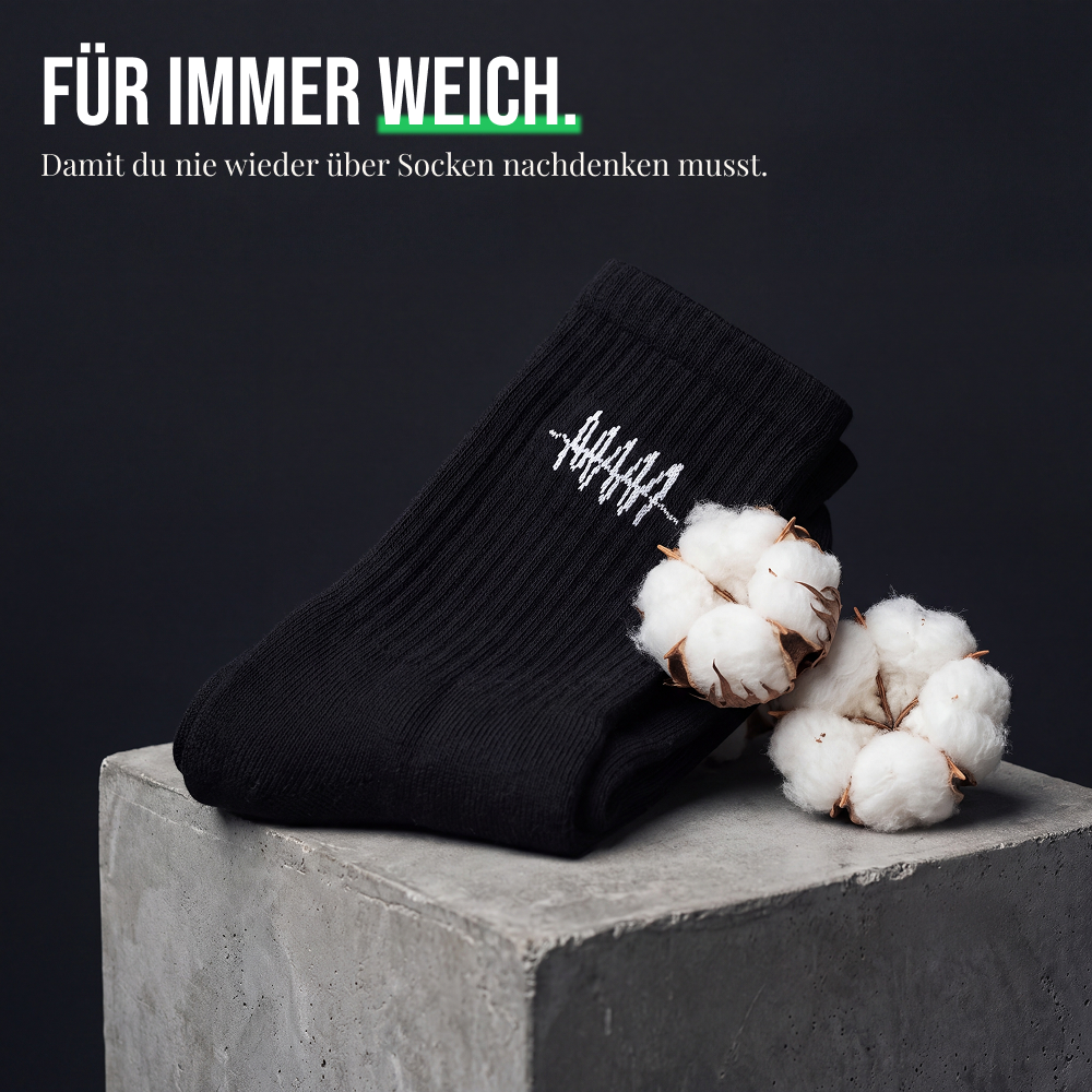 Gamechangersocks Socks High Black – weiche Baumwolle