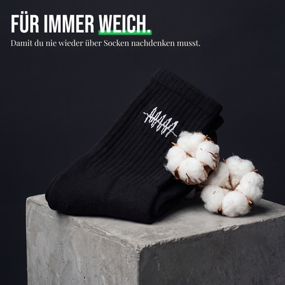 Gamechangersocks Socks High Black – weiche Baumwolle