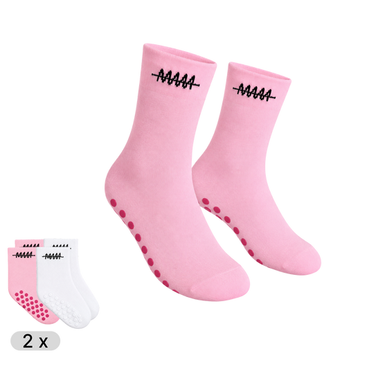Junior Kids Pack Pink Mit Noppen – Gamechangersocks