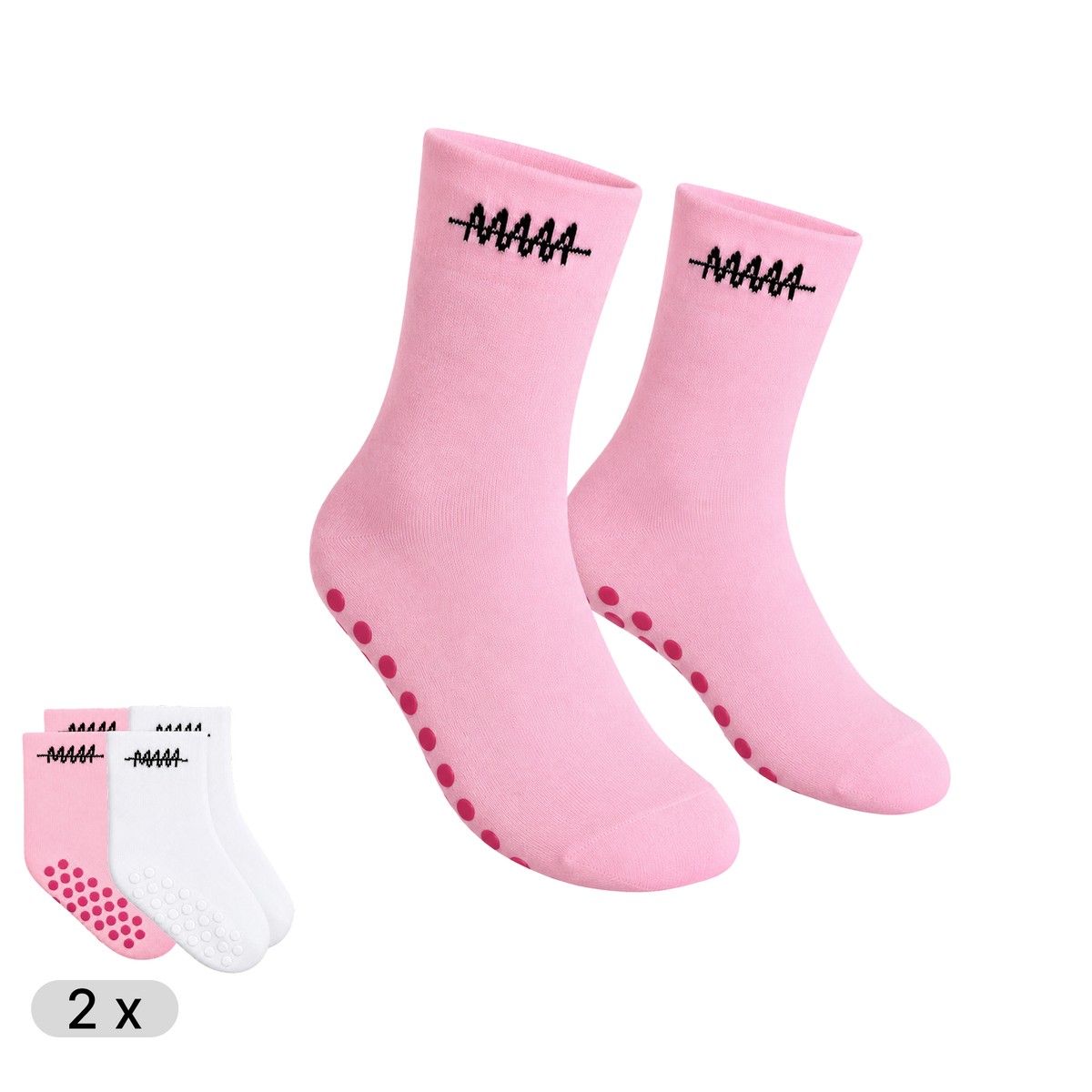 Junior Kids Pack Pink Mit Noppen – Gamechangersocks